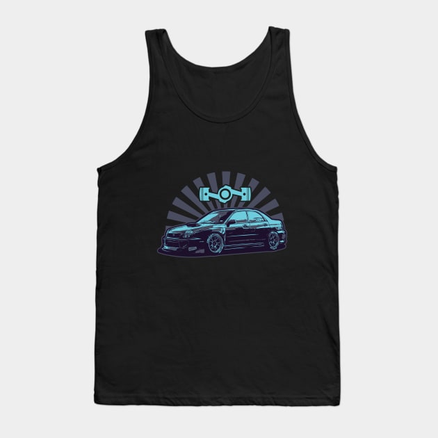 Subie Bugeye Flat Engine - JDM Sport Car Tank Top by JDM-Rey